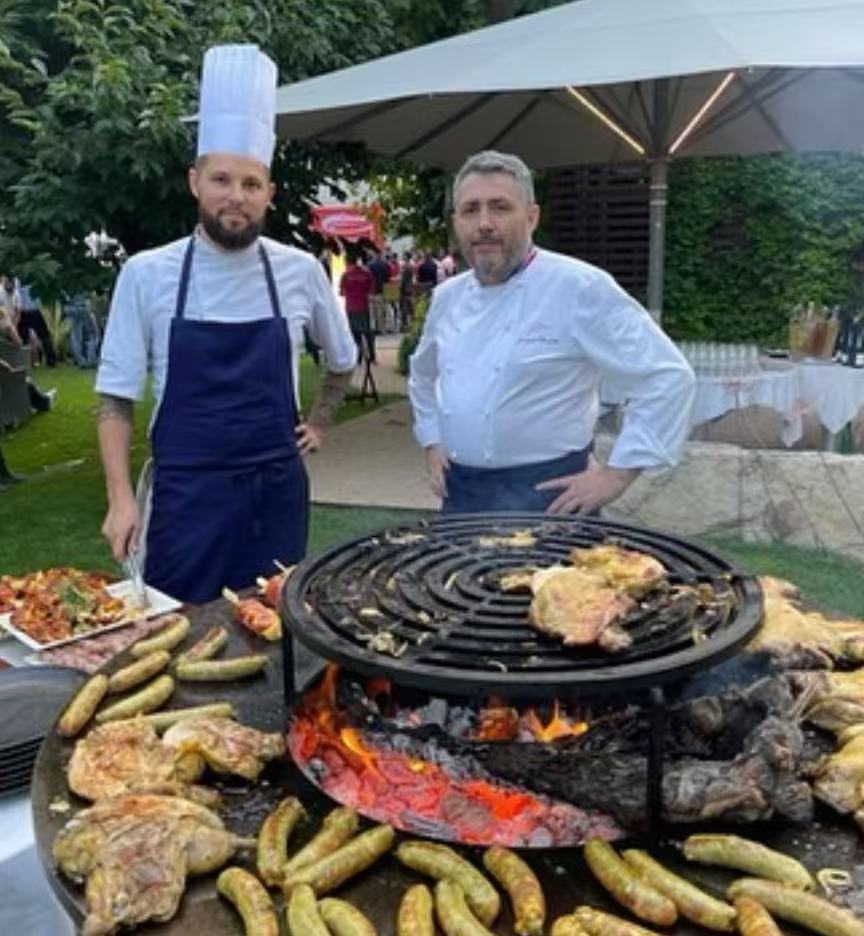 brasero plancha barbecue chef