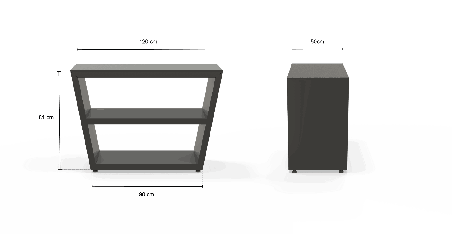 meuble desserte noir